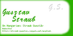 gusztav straub business card