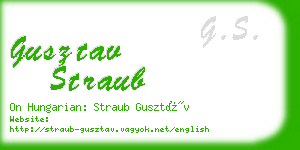 gusztav straub business card